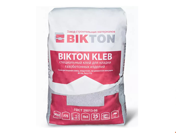 Клей для газобетона Bikton KLEB 25кг